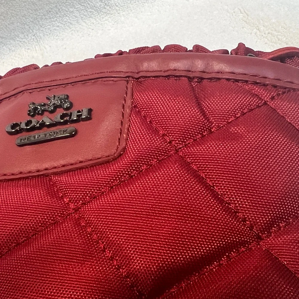 Coach Red Quilted Boots - Picture 5 of 7